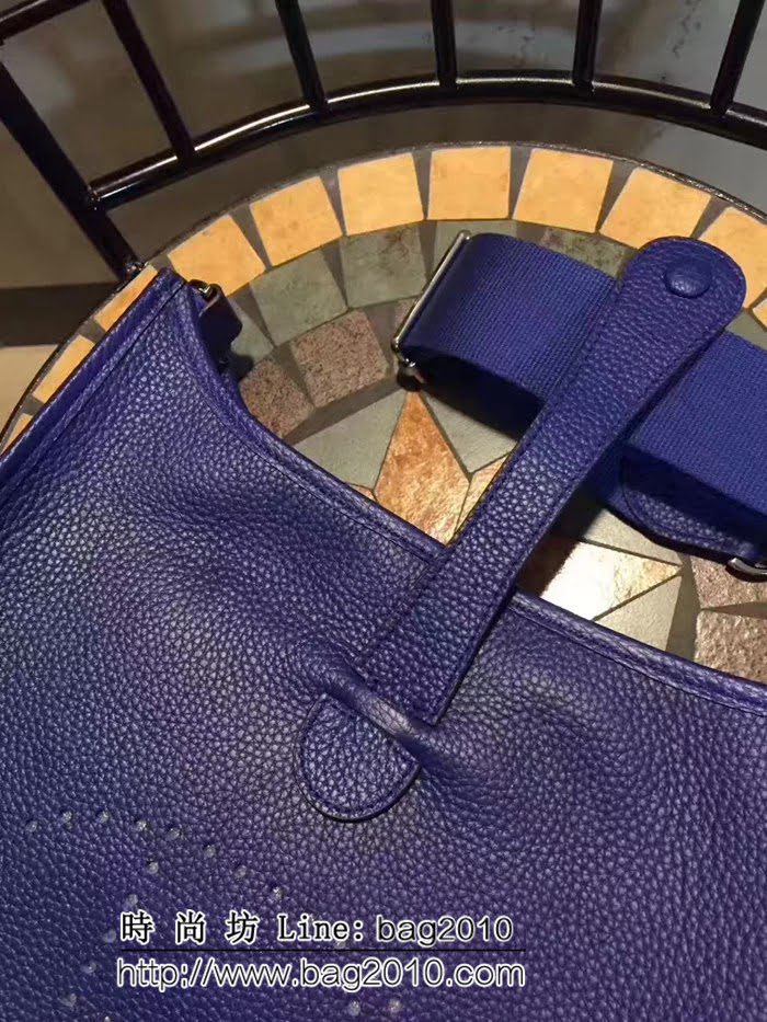 愛馬仕Hermes Evelyn伊芙琳 頭層牛皮單肩斜挎包 男女同款 0AM1377